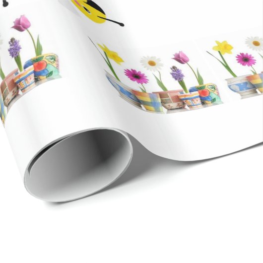 Glanzende wrapping Papieren lente start een nieuwe Cadeaupapier (Rol Hoek)
