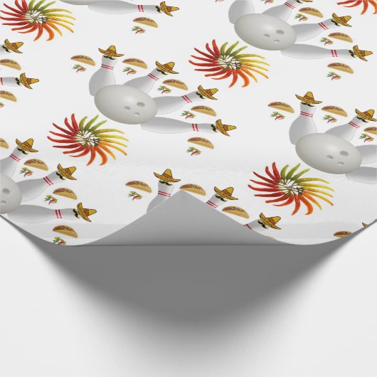 Glanzende wrapping Papieren Mexicaanse paprika Bow Cadeaupapier (Hoek)