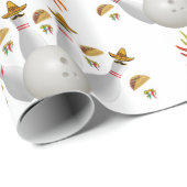 Glanzende wrapping Papieren Mexicaanse paprika Bow Cadeaupapier (Rol Hoek)