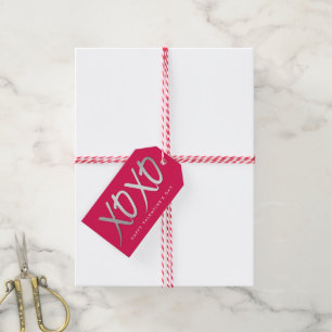 Glanzende XOXO BEWERKBARE KLEUR Valentijnsdag Gift Cadeaulabel