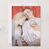 Glanzende XOXO Valentijnsdag Fotokaarten Feestdagenkaart (Voorkant)