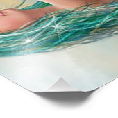 glanzende zeemeermin foto afdruk (Hoek)