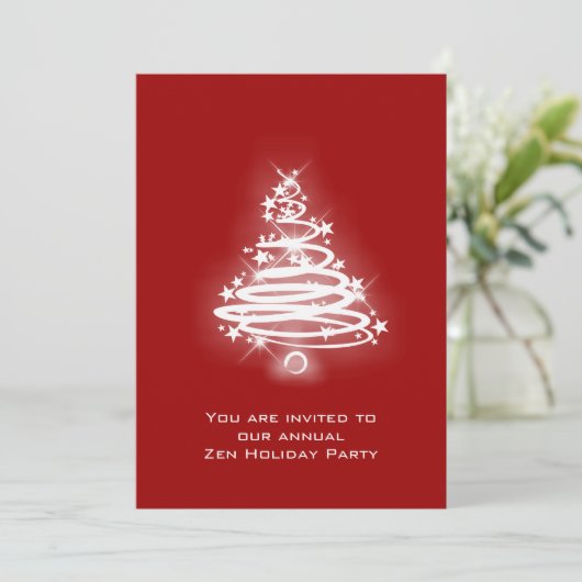 Glanzende Zen kerstboom Kaart (Staand voorkant)