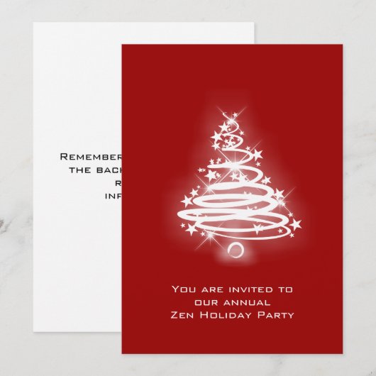 Glanzende Zen kerstboom Kaart (Voorkant / Achterkant)