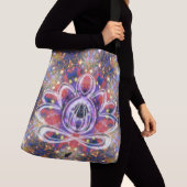 Glanzende Zen Lotus Crossbody Tas (Dichtbij)