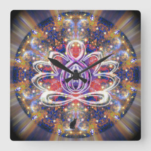 Glanzende Zen Lotus Klok
