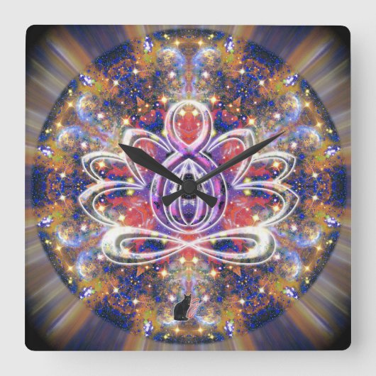 Glanzende Zen Lotus Klok (Voorkant)