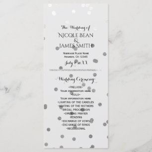 Glanzende Zilveren Glamour Glam Chic Moderne Progr Programmakaart