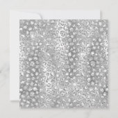 Glanzende Zilveren Glitter Folie Luipaardprint Ver Kaart (Achterkant)