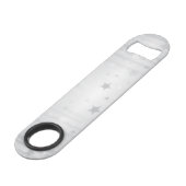 Glanzende Zilveren Sterren Speed Flessenopener (Voorkant Gekanteld)