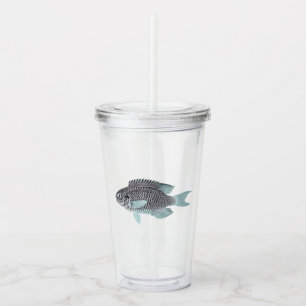 Glanzende Zilveren Vis Acryl Drinkbeker