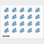 Glanzende Zilveren WATERFALL Sticker Afbeelding (Vel)