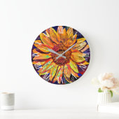 Glanzende zonnebloem Elegant Collectie Grote Klok (Huis)
