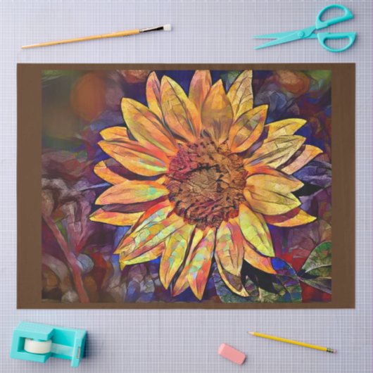 Glanzende zonnebloem Elegant Collectie Tissuepapier (Craft)