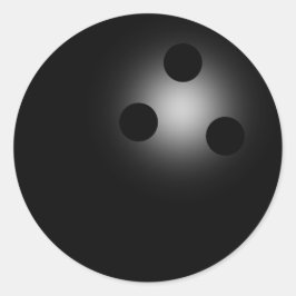 Glanzende zwarte Bowling Ball Bowlers Envelope Sea Ronde Sticker