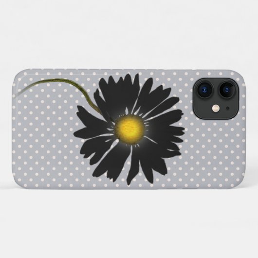 glanzende zwarte mais Case-Mate iPhone case (Achterkant (horizontaal))