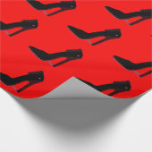 GLANZENDE ZWARTE SCHOEN CADEAUPAPIER (Hoek)