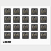 Glanzende zwarte sticker (Vel)
