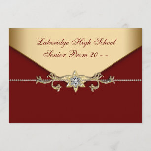 Glanzende Zwarte-Tie Promfeest Uitnodigingen