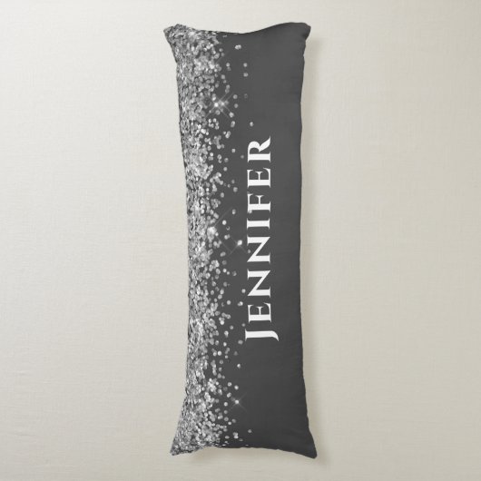 Glanzige faux Glitter Aesthetics Lichaamskussen (Voorkant Verticaal)