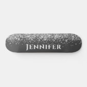 Glanzige faux Glitter Aesthetics Persoonlijk Skateboard (Horizontaal)