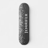 Glanzige faux Glitter Aesthetics Persoonlijk Skateboard (Voorkant)
