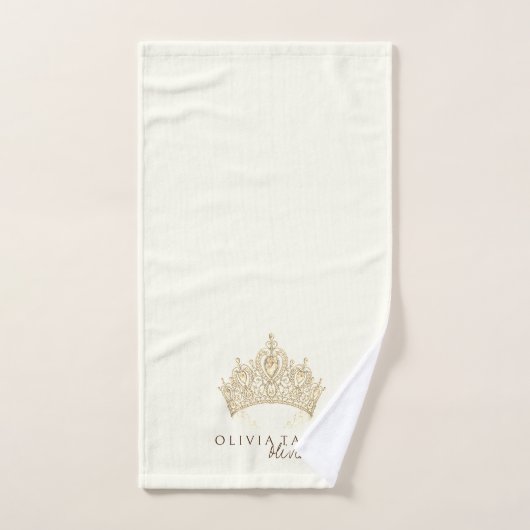 Glanzrijke ivoor gouden persoonlijke badhanddoek  bad handdoek (Handdoek)