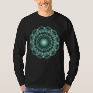 Glanzrijke sierlijke fractal mandala t-shirt