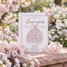 Glanzrijke Sweet 15 Quinceañera Uitnodiging