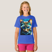 Glare of the Night – Kinder Basic Cat T-Shirt (Voorkant volledig)