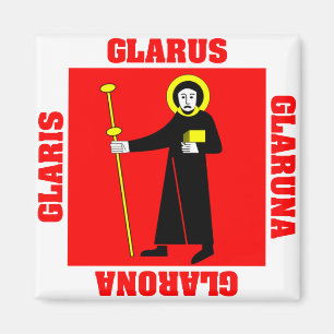 Glarus Zwitserland Canton Flag Magneet