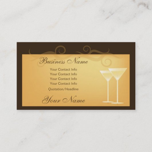 Glas С hampagne-Visitekaartjes Visitekaartje (Voorkant)