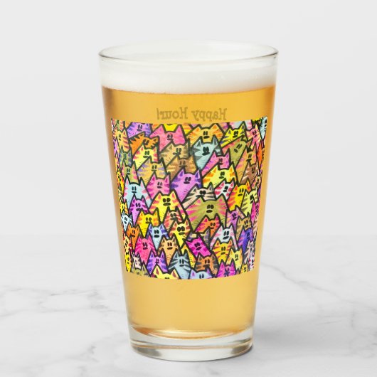 Glas 021 - CATS - Happy Hour (Voorkant gevuld)