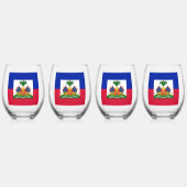 GLAS A VIN PRINMED MET DE HAITISCHE DRAPEAU (Voorkant)