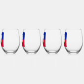 GLAS A VIN PRINMED MET DE HAITISCHE DRAPEAU (Links)