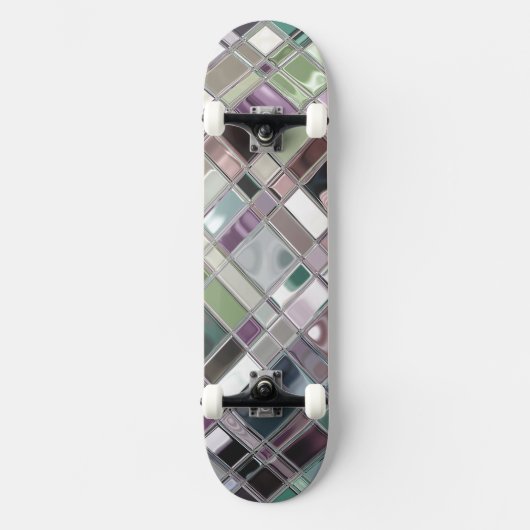 Glas als Shiney Mosaic Pattern Skateboard (Voorkant)