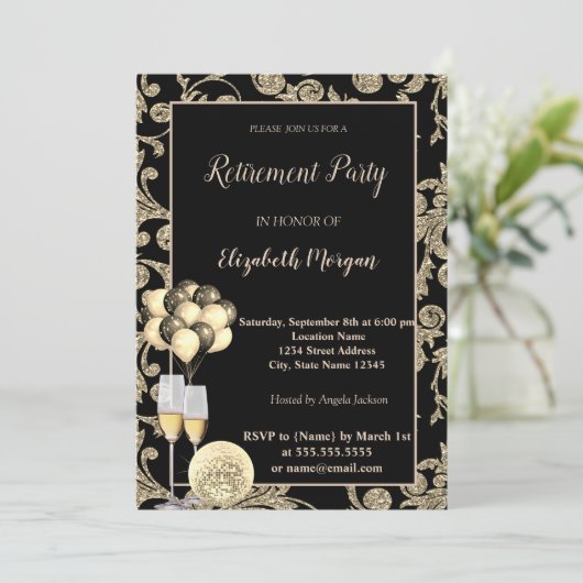 Glas, ballon, golfbreker kaart (Staand voorkant)