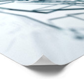 glas beschadigd door een kogel poster (Hoek)