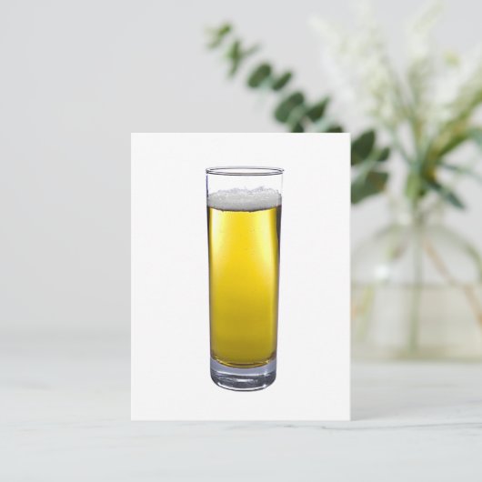 glas bier briefkaart (Staand voorkant)