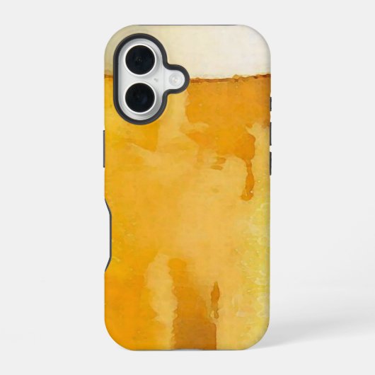 Glas Bier iPhone 16 Hoesje (Achterkant)