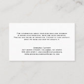 Glas bier met schuim | bierambachtslieden visitekaartje (Achterkant)