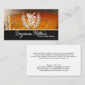 Glas bier met schuim | bierambachtslieden visitekaartje (Voorkant / Achterkant)