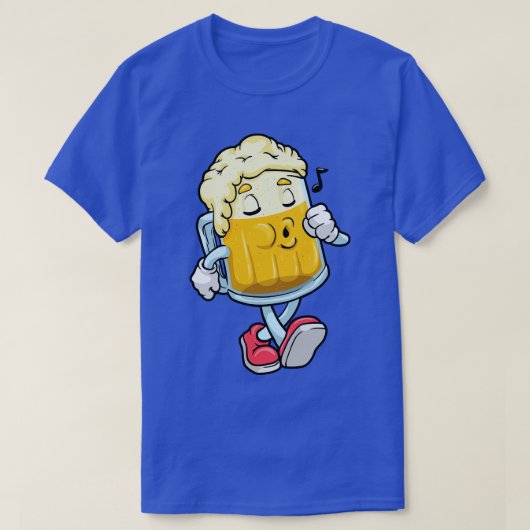 glas bier met schuim t-shirt (Design voorkant)