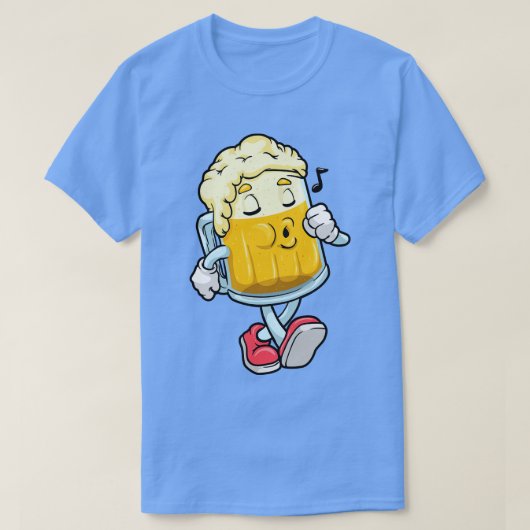 glas bier met schuim t-shirt (Design voorkant)