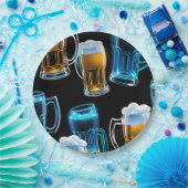 Glas Bier Mokken Papieren Bordje (Feest)