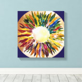 Glas bladeren Parel Moderne Fine Art Canvas Print (Insitu (Houten vloer))