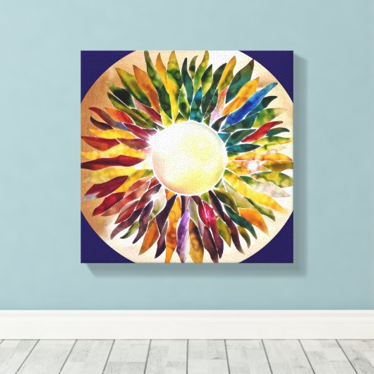 Glas bladeren Parel Moderne Fine Art Canvas Print (Insitu (Houten vloer))