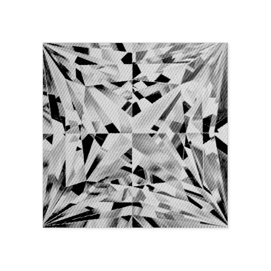 Glas Diamant 2"x 2"Rubberzegel Rubberstempel (Afrduk)