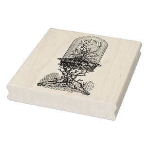  glas Dome Terrarium Rubber Art Stempel