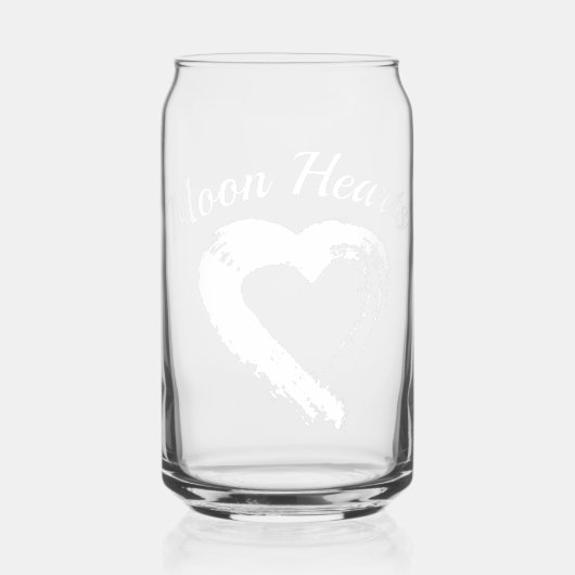 Glas Drinkware Moon Hearts (Voorkant)